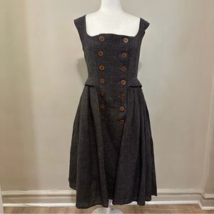 Argawood 16 Double Breasted Linen Dress